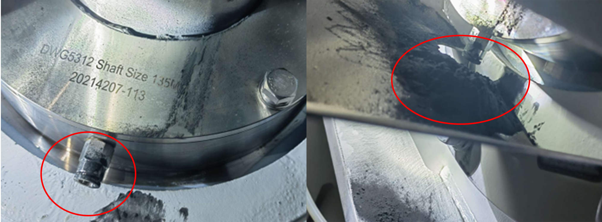 轴端漏粉 轴端漏粉