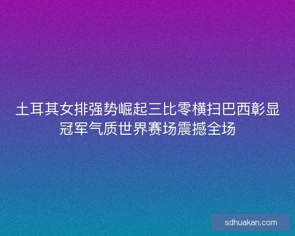 土耳其女排强势崛起三比零横扫巴西彰显冠军气质世界赛场震撼全场