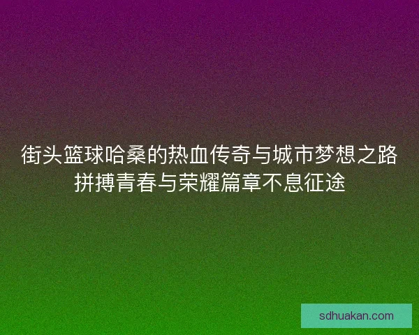 街头篮球哈桑的热血传奇与城市梦想之路拼搏青春与荣耀篇章不息征途 街头篮球哈桑的热血传奇与城市梦想之路拼搏青春与荣耀篇章不息征途